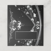 Wedding Gevouwen Naam Plaats Kaart (Buitenkant ongevouwen)