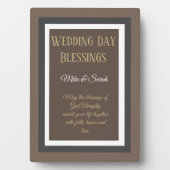 Wedding Gift. Aangepaste bruiloft voor zegeningen Fotoplaat (voorkant)