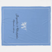 Wedding Gift Elegant Monogram Pas getrouwd Keepomw Fleece Deken (Voorkant (Horizontaal))