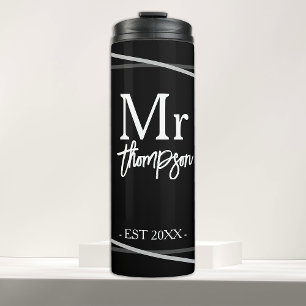 Wedding Gift for Couple Mr and Mrs Personalized Thermosbeker