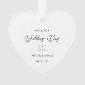 Wedding Gift Just Married Keepsake Ornament (devant)