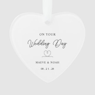 Wedding Gift Just Married Keepsake Ornament