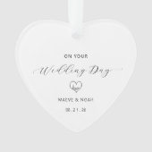 Wedding Gift Just Married Keepsake Ornament (devant)
