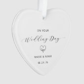 Wedding Gift Just Married Keepsake Ornament (devant)