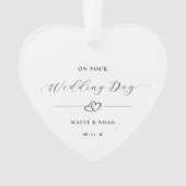 Wedding Gift Just Married Keepsake Ornament (devant)
