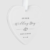 Wedding Gift Just Married Keepsake Ornament (devant)