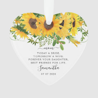 Wedding Gift Moeder van de bruine zonnebloem Ornament