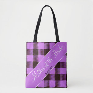 Wedding Gift Orchid Tartan, moeder van de bruid Draagtas