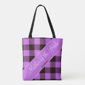 Wedding Gift Orchid Tartan, moeder van de bruid Draagtas (Achterkant)