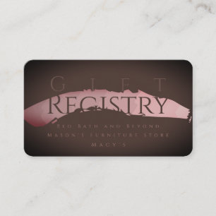 Wedding Gift Registry Chocolate Sangria Informatiekaartje