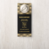 Wedding Gold Art Deco Welkom Evenement Inteneary (Op knop)