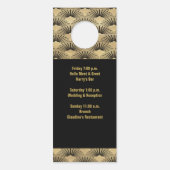 Wedding Gold Art Deco Welkom Evenement Inteneary (Achterkant)