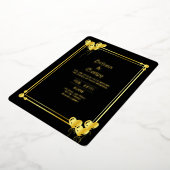 Wedding Gold Luxury Gold Foil Invitation Kaart (Gedraaid)