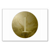 Wedding Golden Flowers Aangepaste Kaart voor tabel (Achterkant)