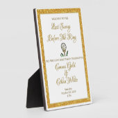 Wedding Golf Party Weekend Wit Goud Glitter Fotoplaat (Zijkant)