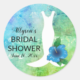 Wedding Gown Beach Thed Vrijgezellenfeest Ronde Sticker