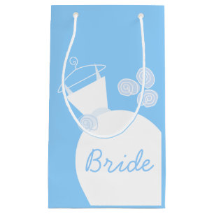 Wedding Gown Blue Bride klein Cadeauzakje