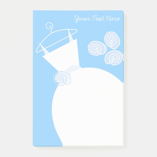 Wedding Gown Blue-tekst na het bericht Post-it® Notes (Voorkant)