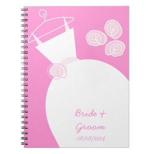 Wedding Gown Pink "Bridal and Groom" Notitieboek