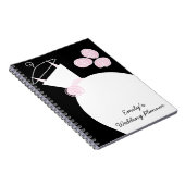 Wedding Gown Pink 'Wedding Planner' zwart Notitieboek (Rechterzijde)