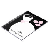 Wedding Gown Pink 'Wedding Planner' zwart Notitieboek (Linkerzijde)