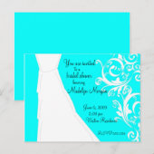 Wedding Gown Uitnodiging Briefkaart (Voorkant / Achterkant)