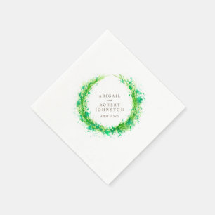 Wedding greenery met waterverf, luiers servet
