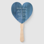 Wedding grijs blauw modern kunstprogramma ventilat handwaaier (Achterkant)
