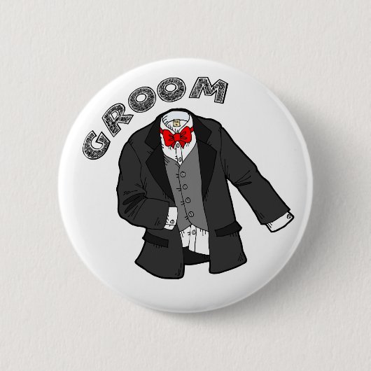 Wedding Groom Button (Voorkant)