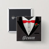 Wedding Groom Tuxedo Button (Voorkant /achterkant)