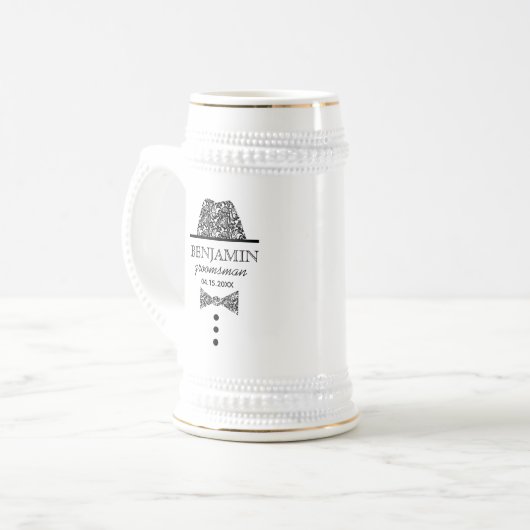 Wedding Groomsman Bierpul (Voorkant links)