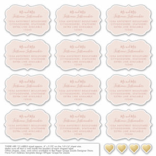 Wedding Guest Address Sticker Bracket Terracotta
