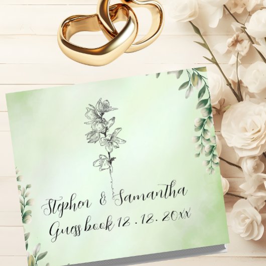 Wedding Guest Book, Personalized Linen Wedding  Gastenboek