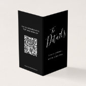 Wedding guest details schedule map QR code noir (Outside)