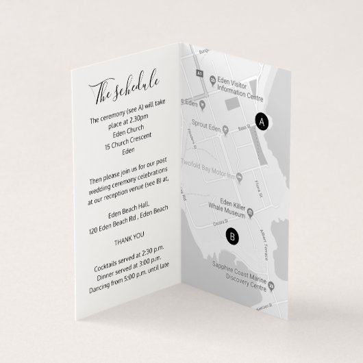 Wedding guest details schedule map QR code noir (Inside)