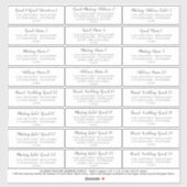Wedding Guest Mailing Address Sticker (Vel)