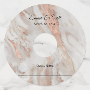 Wedding Guest Wine Marker Identifier Roos Gold Wijnglaslabel