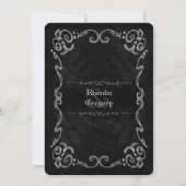 Wedding Halloween Skeletons & Heart Invitation Kaart (Achterkant)
