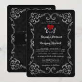 Wedding Halloween Skeletten "SAMEN MET" Kaart (Voorkant / Achterkant)