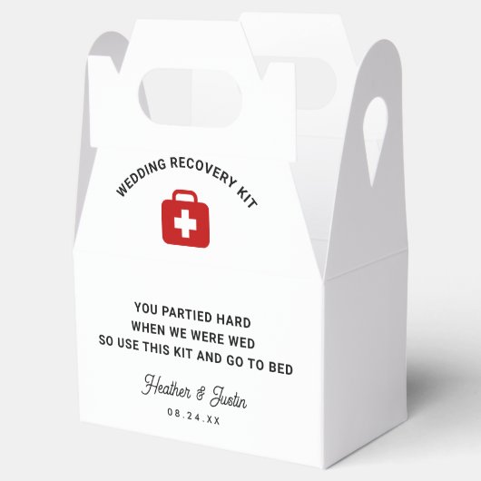 Wedding Hangover Recovery Kit Bedankdoosjes (Geopend)