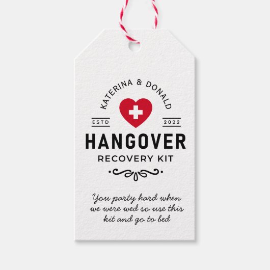 Wedding Hangover Recovery Kit Cadeaulabel (Voorkant)