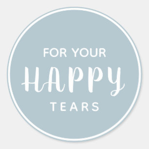 Wedding Happy Tiers   Weefselvak Ronde Sticker