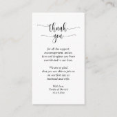 Wedding Hartelijk dank, modern script Informatiekaartje (Voorkant)