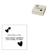 Wedding Heart Lijst Party Retouradres Rubberstempel (Gestempeld)