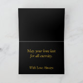 Wedding Hearts Gouden Ringen Gefeliciteerd Kaart (Binnen)