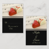 Wedding Hearts Set Plaatskaartje (Voorkant / Achterkant)