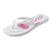 Wedding Honeymoon Bridal Pink Teenslippers (Schuin)
