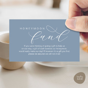 Wedding Honeymoon Fund, Wens, Modern minimalistisc Informatiekaartje
