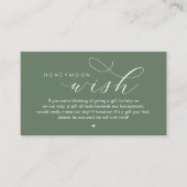 Wedding Honeymoon Wish, Modern Classy Informatiekaartje (Voorkant)
