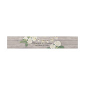 Wedding Hydrangea Floral String Lights Rustic Wood Uitnodigingen Wikkel (Vlak)